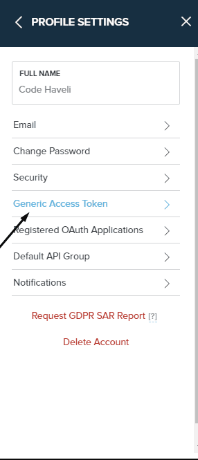 Generate access token at Codehaveli